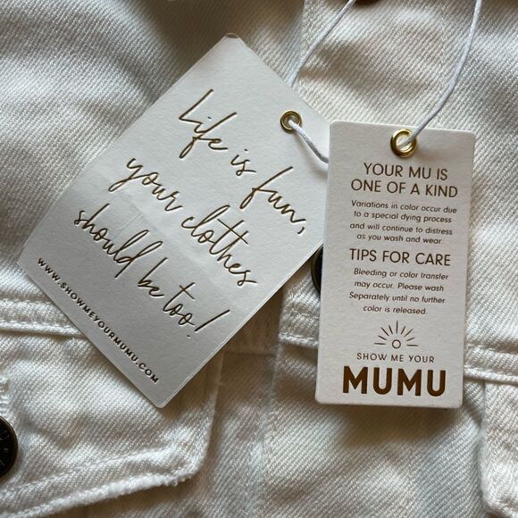 Show me Your Mumu Dover Denim Jacket Size M - Picture 11 of 12